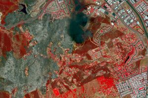 Пожары в Сан-Диего, инфракрасный снимок, 15 мая