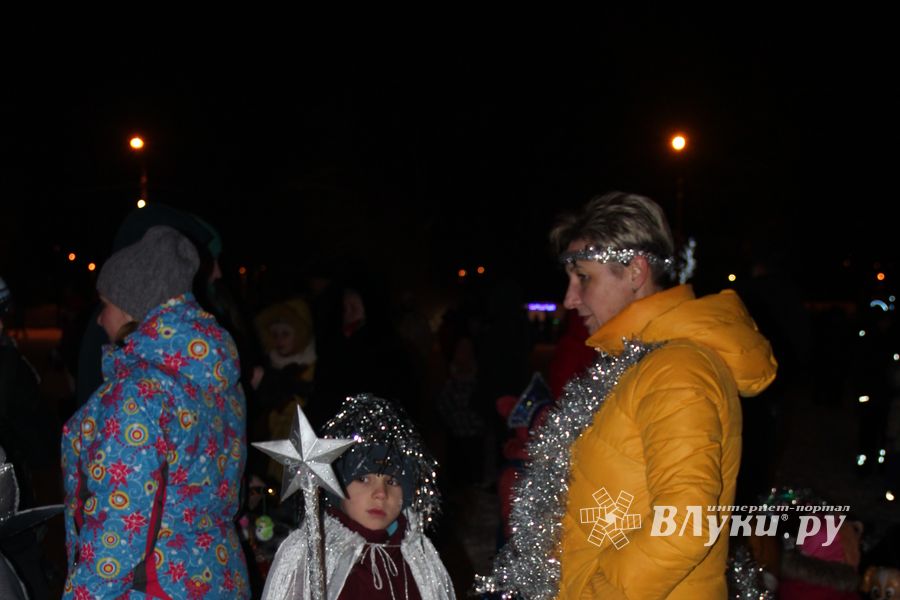 В Великих Луках зажглась новогодная ёлка (ФОТО)