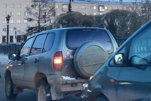 Фотофакт: ДТП на центральном мосту