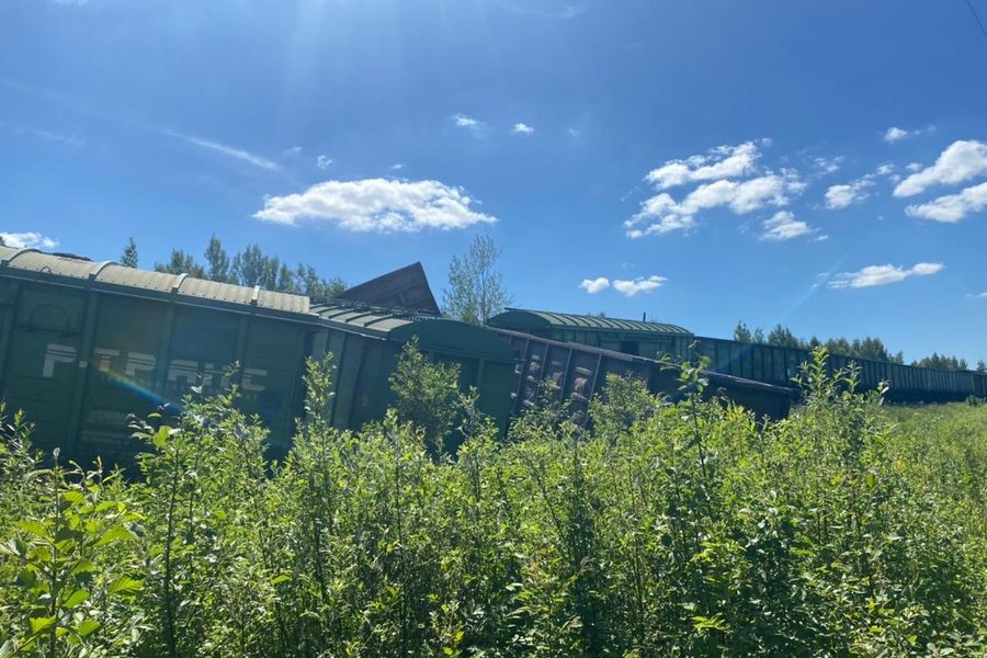 В Псковской области 13 вагонов сошли с рельсов