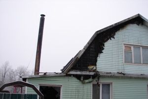 В Псковской области горел жилой дом (фото)