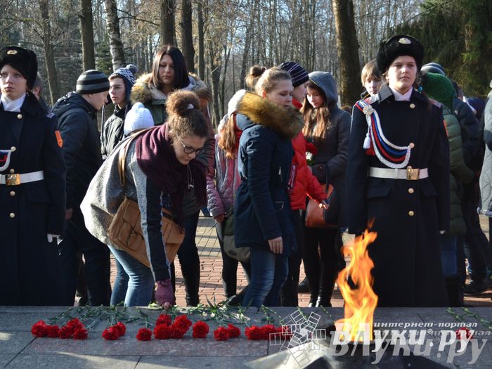 День защитника отечества в Великих Луках отметили памятным митингом и салютом