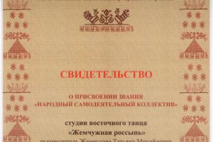 Студии восточного танца «Жемчужная россыпь» присвоено звание народного самодеятельного  коллектива (фото)