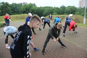 Великолучане провели зарядку с чемпионом (ФОТО)