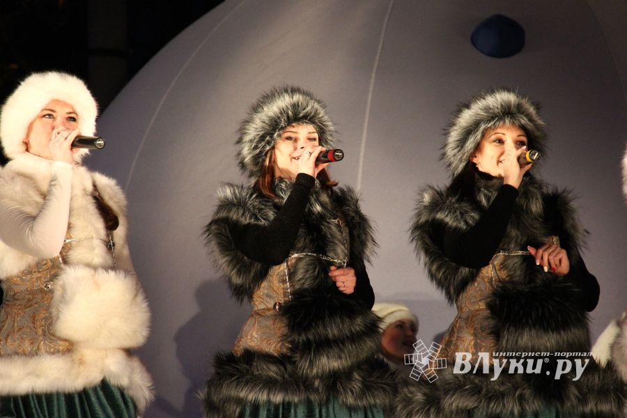 В Великих Луках зажглась главная новогодняя елка (фото) 