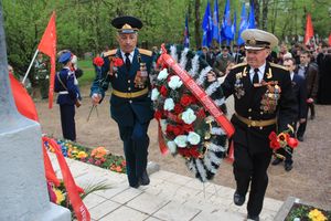 Торжественный митинг на мемориальном воинском захоронении
