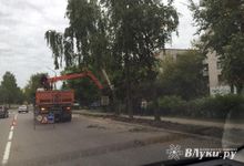 В Великих Луках, в районе ВЗВА, затруднено движение (фото)