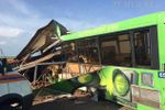 В столкновении пассажирского автобуса и КАМАЗа погибло 16 человек (фото)