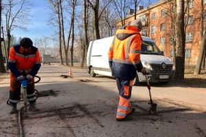 Ямочный ремонт на ул. Нелидовской (ФОТО)