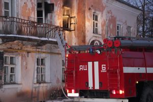 Пожар на ул. Герцена в Великих Луках (ФОТО)