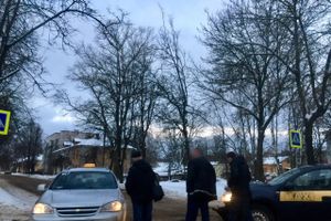 В Великих Луках столкнулись два такси (ФОТО)