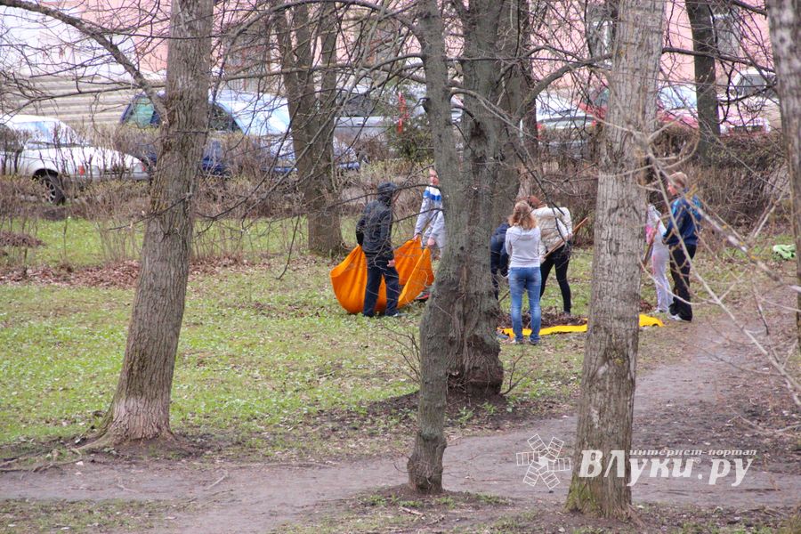 Фотофакт: студенты ПГУПС вышли в понедельник на субботник