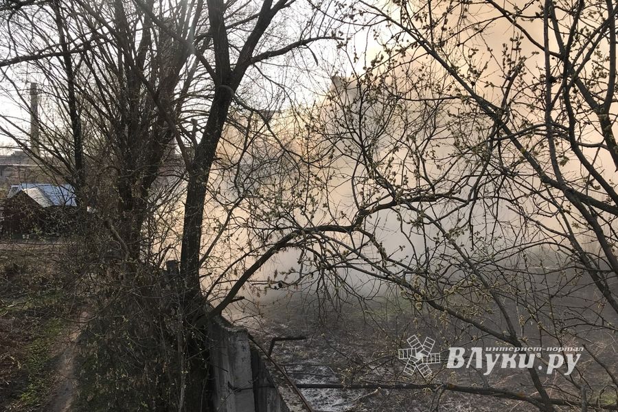 Пожар на великолукском мебельном комбинате (ФОТО; ВИДЕО)