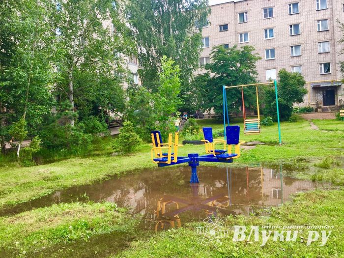 Великолучан беспокоит озеро во дворе дома (ФОТО)