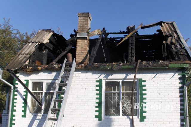 В Псковской области сгорел дом (фото)