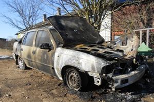 В Псковской области сгорел автомобиль (ФОТО)