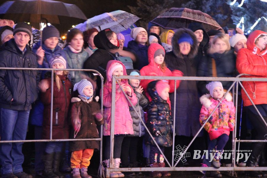 Дождик не помешал открытию городской ёлки (ФОТО)