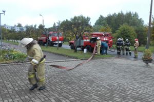 В здании научно-культурного центра музея-заповедника А.С. Пушкина «Михайловское» потушен условный пожар (фото)