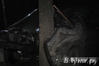 В Великих Луках водитель БМВ врезался в дерево (ФОТО)