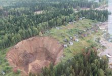 Провал в Соликамске за девять месяцев увеличился в 25 раз (фото)