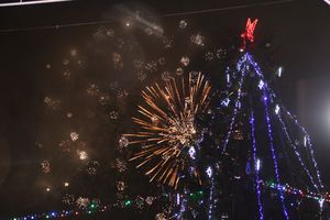 Дождик не помешал открытию городской ёлки (ФОТО)