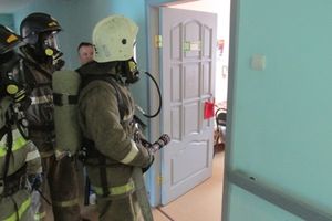 В Великолукском доме-интернате для престарелых и инвалидов тушили условный пожар