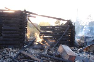 В Псковской области мужчина решил поменять газовый балон, как итог - сгорел дом, гараж, автомобиль и прицеп (фото)