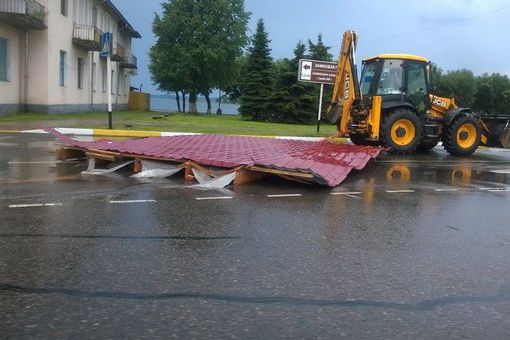 Ураган в Псковской области валил деревья и срывал крыши (ФОТО)