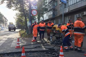 На проспекте Октябрьском – дорожные работы (ФОТО)