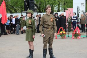 Торжественный митинг на мемориальном воинском захоронении