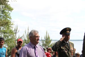 Торжественная церемония закладки Камня Памяти у деревни Каськово