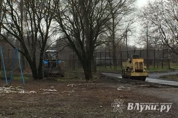 В Великих Луках продолжаются работы по благоустройству о. Дятлинка (фото)
