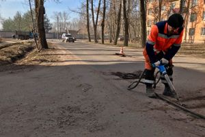 Ямочный ремонт на ул. Нелидовской (ФОТО)