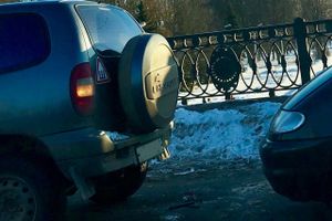 Фотофакт: ДТП на центральном мосту