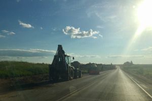 На трассе Рига-Москва идут дорожные работы (ФОТО)