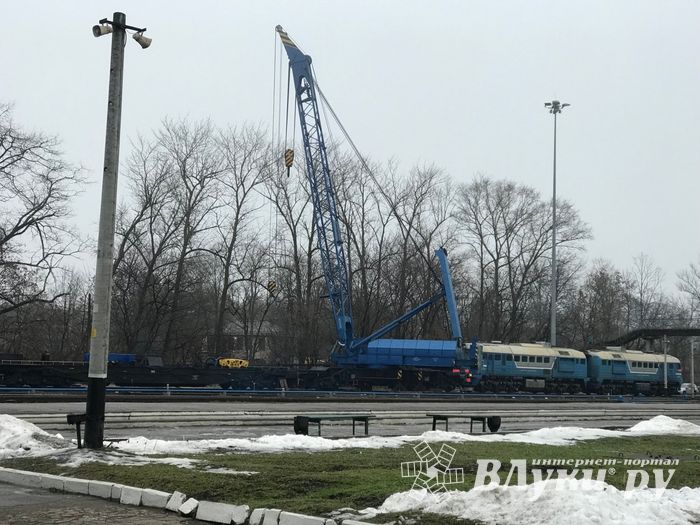 Необычный поезд можно было наблюдать на станции Великие Луки (ФОТО)