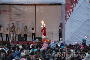 Эстафета Олимпийского огня в Изборске и Пскове