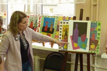 В детской художественной школе прошел мастер-класс «Аппликация. Натюрморт» (ФОТО)