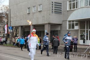 Эстафета Олимпийского огня в Изборске и Пскове