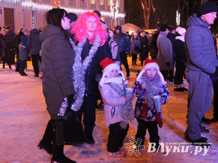 В Великих Луках зажглась новогодная ёлка (ФОТО)
