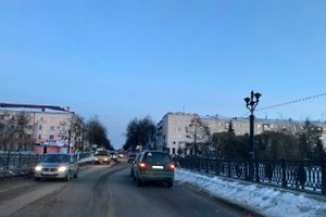 Фотофакт: ДТП на центральном мосту