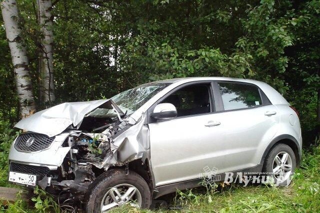 ​Сегодня днём в Великолукском районе нетрезвый водитель улетел в кювет (ФОТО)
