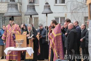 Освящение колоколов храма святителя Тихона