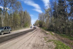 На дороге Великие Луки – Сиверст идёт ремонт дороги (ФОТО)