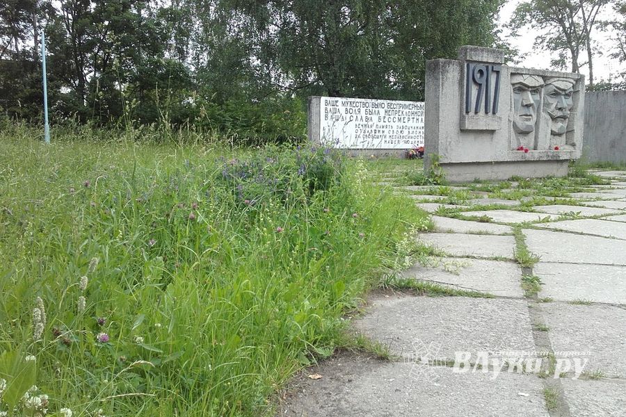 В Великих Луках не потрудились скосить траву возле мемориала (ФОТО)