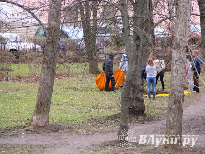 Фотофакт: студенты ПГУПС вышли в понедельник на субботник