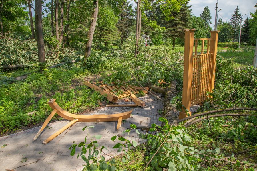 Небезразличные великолучане помогают убрать город после урагана (ФОТО)