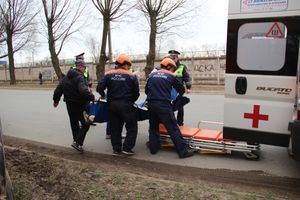 Молодого мужчину с места ДТП на пр-те Гагарина увезла скорая (ФОТО, ВИДЕО)