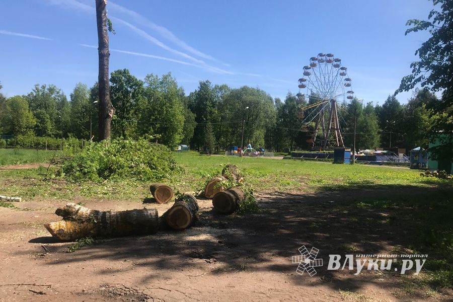 Очередной этап реконструкции парка в Великих Луках (ФОТО)