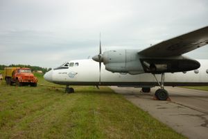 В Пскове пассажирский самолет укатился со взлетной полосы (фото)